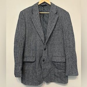 HARRIS TWEED Handwoven Scottish Wool Vintage Blazer
